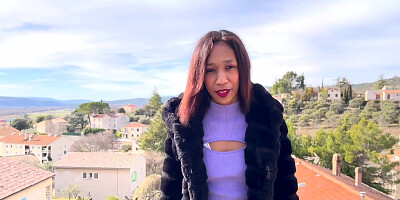 Reyna in her first amateur porn casting with a BWC