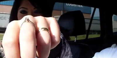 Insatiable lovers film sex in the car