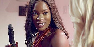 Sexy Ebony Ana Foxxx Offers Her Busty Bestie A Night To Remember With A Surprise Dildo