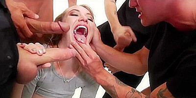 Crazy First Blowbang And Bukkake For A Nice 18yo Girl