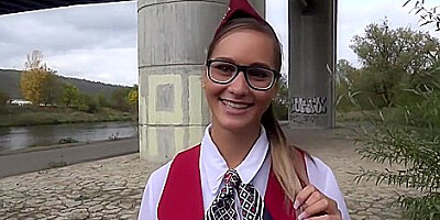 Hot Stewardess, Outdoor Blowjob