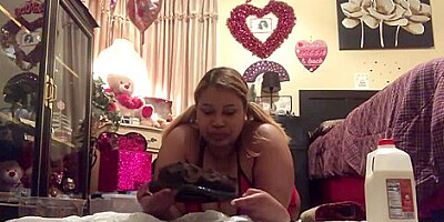 Fat Booty Ebony Piggy On All 4s . (cake Stuffing)