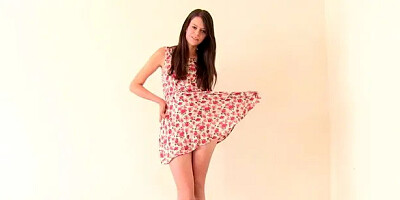 Long legged model displays her haven