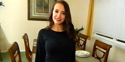 Dinner table masturbation session