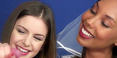 Stella Cox In And Her Ebony Bestie Cfnm Handjob