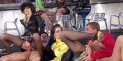Lellou And Klarisa Leone In Three Hot Eurobabes Squirt Each Other With Pussy Juice In Orgy At The Cafe