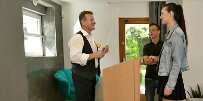 George Uhl and Alisa Horakova are fucking on the floor