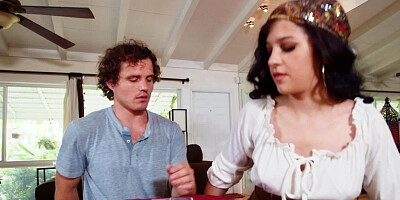 A hot princess ends up on the floor and her pussy gets fucked hard