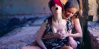 Straight Babe Is Blindfolded By Lesbian Before She Orgasms With Emily J