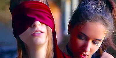 Straight Babe Is Blindfolded By Lesbian Before She Orgasms With Emily J