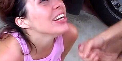 Horny Teen 18+ Enjoying Two Cocks In Bus