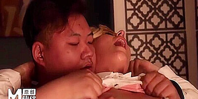 Blonde Sexy Waitress With Hot Dress Have A Hardcore Sex With Fat Big Dick Asian Guy - Teaser Video