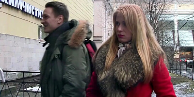 Sexy college teacher gets naked for money