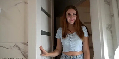 Stepsister Sucks Well, Cum on Her Tits while Her Parents Arent Home! Bella C...