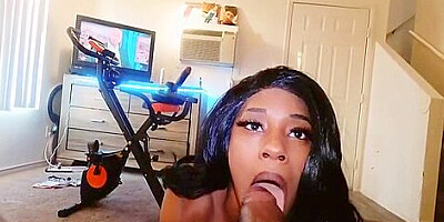 Fucking My Ebony Step-sister After Her Morning Workout