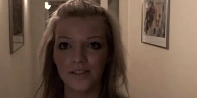 Blonde GF sucking and swallowing