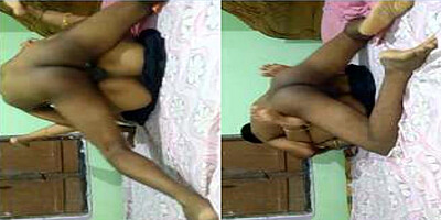 Indian wife hides her face during hardcore sex
