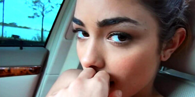 Passenger Sophia Ducati gets it on with driver Tyler Steel