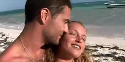 Honeymoon wives cheat on the beach