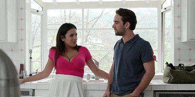 Goodbye present from his slutty stepsister in a hot video