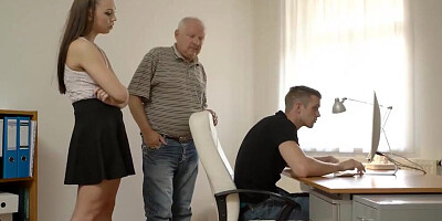 DADDY4K. Old man satisfies sons hot GF using hard dick and fingers