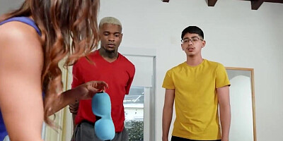 MILF and teen fuck with guy who is willing to screw anyone