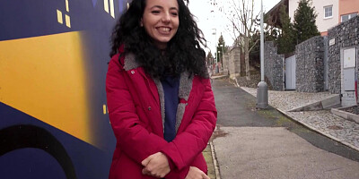 Public Agent Teen gets fucked after loosing at rock paper scissors