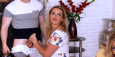 Marvelous girls fucked by boyfriends in swinging 4way