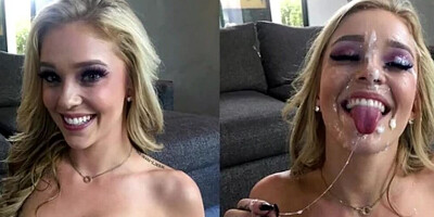 Petite Blonde Gets Facial In Homemade Porn