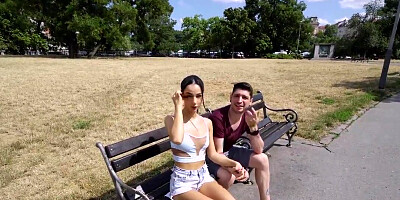 Lame dude gets off while watching his GF get fucked