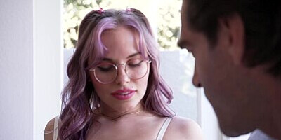 College Girl Bobbie Lavender Fucks Her Friend's Dad in His Wife's Lingerie!