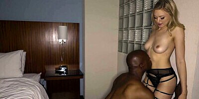 NEW SENSATIONS - Hot Cheating Wife Fucks Black Employee at Hotel (Amber Moore)