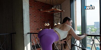 Stepbrother keeps me from doing yoga. Fucked my stepsister's wet pussy - Deluxe_Bitch