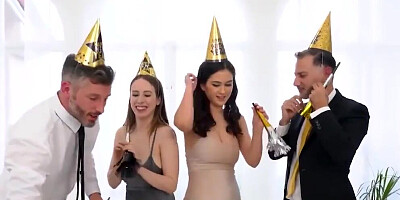 Daughter Swap - Big Titted Teen Girls Enjoy Some Passionate Screw With Their Step Dads During Party