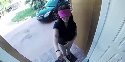 Pizza delivery girl Kimber Woods earns money for sex