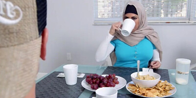 Busty Mia Khalifa threesome with stepmom