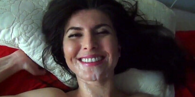 Stepmom and son spend time fucking till facial