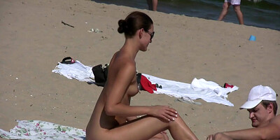 Sexy Naturist Couples Beach Voyeur Hidden Web Cam HD Movie