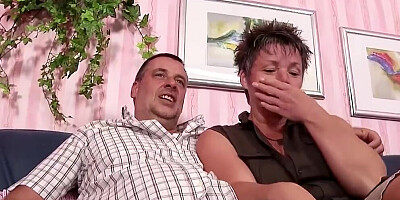 SCOUT69 - Old German Couple suprised with First FFM Threesome with Mature at Casting