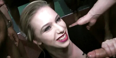 Grace Harper's cumshot scene by Bukkake Fest