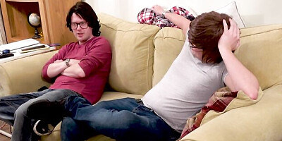 Nerd Pervert featuring Liz Rainbow's handjob action