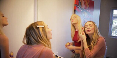 Cadence Lux and Kenna James's scissoring in lesbian porn by All Her Luv