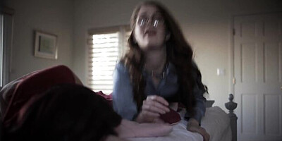 Seductive Madi and Evelyn's small tits sex