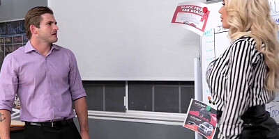 GORGEOUS BABE, SAVANNAH BOND, WILL DO ANYTHING TO SELL ONE LAST CAR ON BLACK FRIDAY