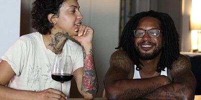 Beautiful Tattooed Amateur Takes BBC On Kitchen Counter - Lustery