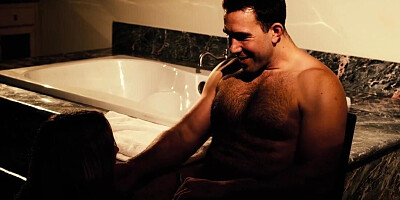 Fit blonde and her partner doing it in the bathroom