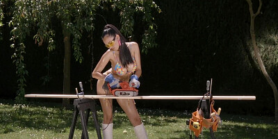 Katrina Moreno getting fucked in doggy style after solo