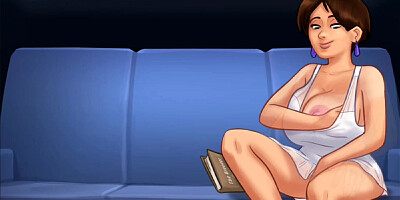 Summertime Saga #90 - Sexy Landlady Caught Her Tenant Jerking Off Offers Her Mature Pussy Instead