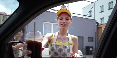 He calls the barista and offers her extra cash for sex