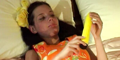 Dildo xxx with looking-good chickfriend from Stunning 18